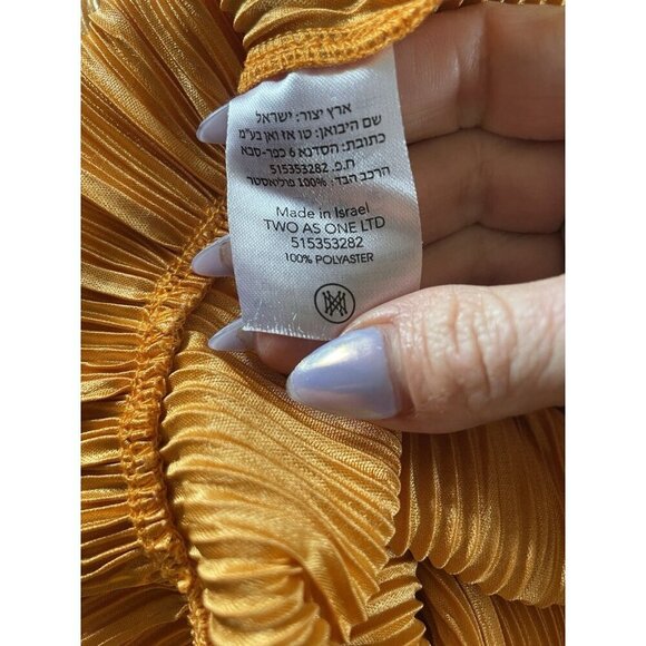 Sabina Musayev Alma Mini Dress In Mandarin Orange & Gold XS - Picture 9 of 10